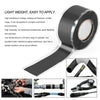 Roll of black heavy duty self-fusing silicone repair tape with various applications shown.
