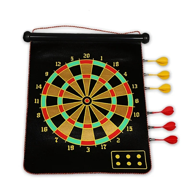 Double-Sided Magnetic Dartboard Set with 4 or 6 Darts
