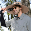 Solar-Powered Cooling Bucket Hat with USB Rechargeable Fan