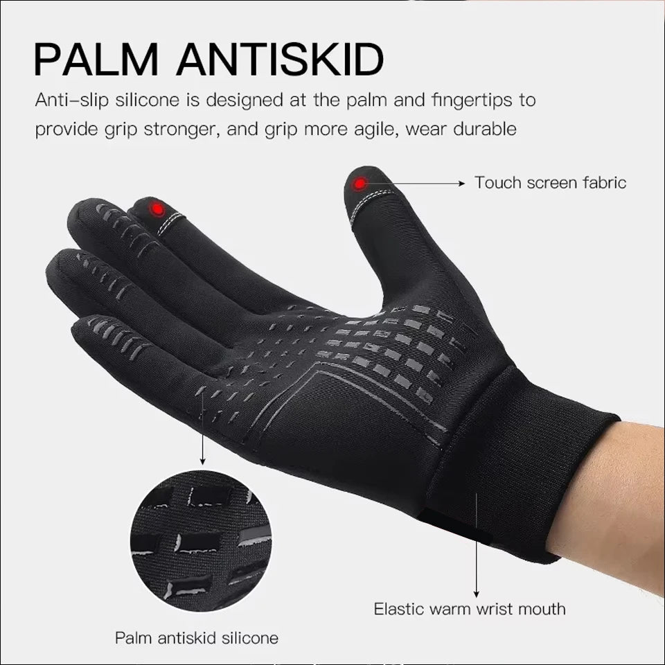 Black anti-slip silicone palm gloves designed for grip and durability