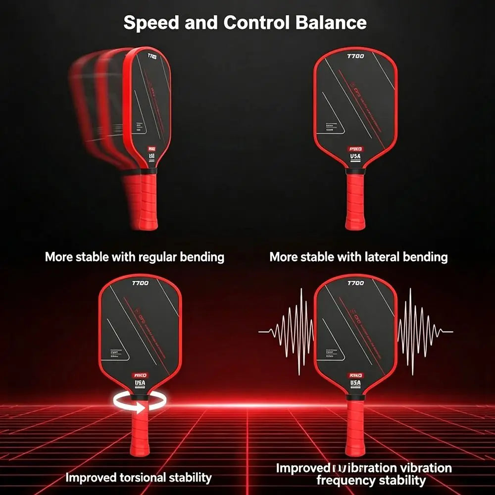 Carbon Fiber Pickleball Paddle with Textured Surface
