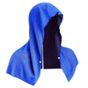 Blue instant cooling neck gaiter shown flat against a white background.