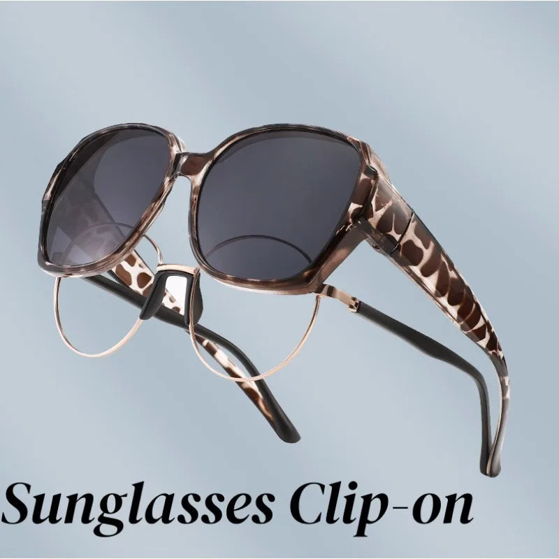Vintage Oversized UV400 Sunglasses with Fit-Over Design