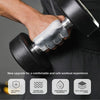 A hand wearing ergonomic anti-slip gym lifting gloves grips a black weight, showing an upgrade for a workout experience.