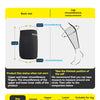 Size reference chart showing dimensions for a knee sleeve product.