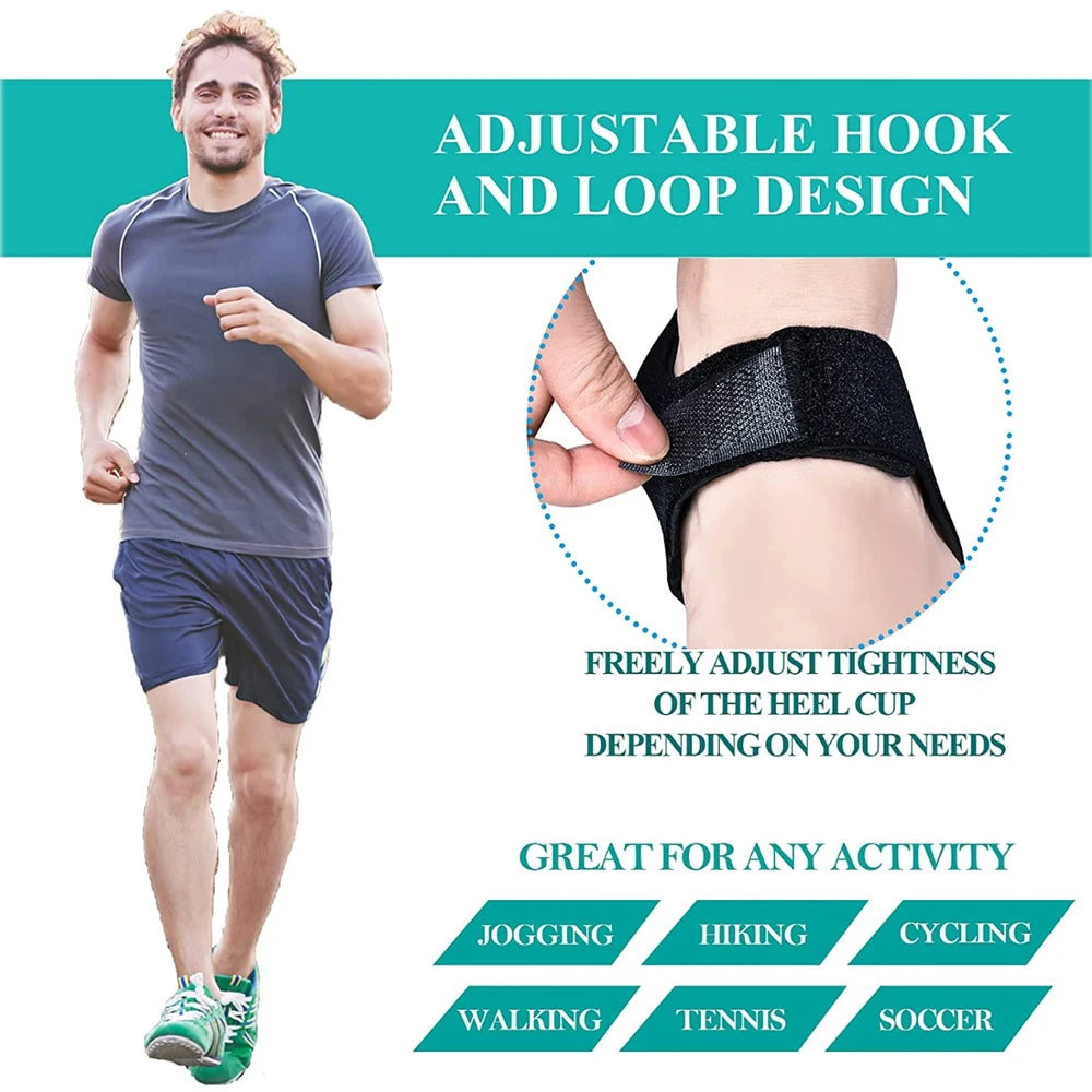 Verstellbares Hook-and-Loop-Design für Absatzschalen bei verschiedenen Sportarten