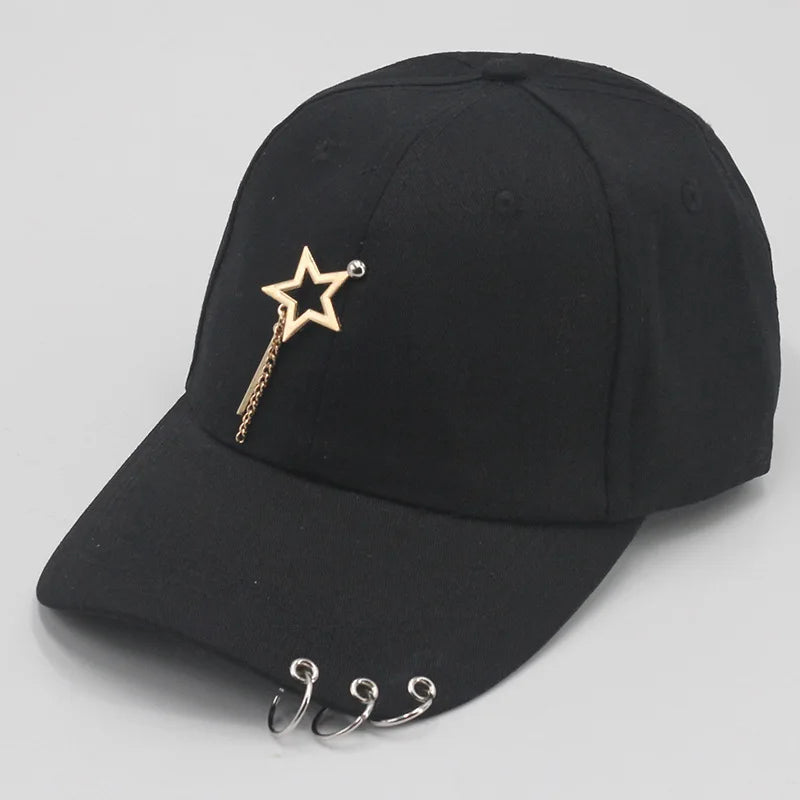 Classic Cotton Cap with Metal Ring Detail