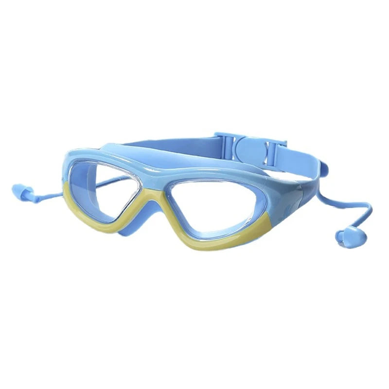 Kids Swim Goggles with Anti-Fog Lenses and Silicone Earplugs