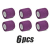 Six rolls of purple elastic tattoo grip tape for finger and wrist protection