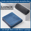 L-1 pack of double-sided thickening high density fine fiber blue microfiber car cleaning towels