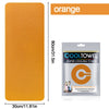 Serviette orange ultra-rafraîchissante emballée dans une pochette en plastique transparent
