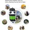 A stylish and creative leakproof silicone sports water bottle shown with various outdoor activities.