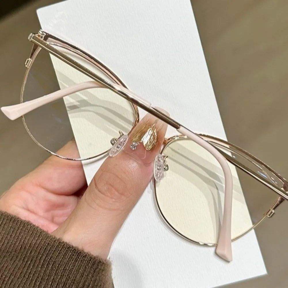 Rhinestone-Trimmed Blue Light Blocking Glasses with Clear Square Frame