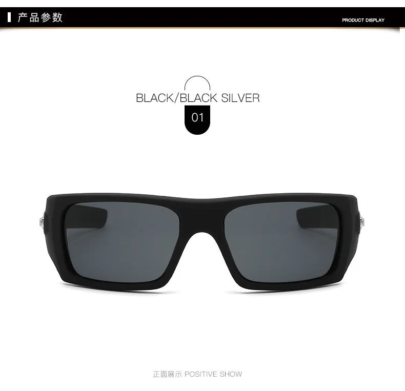 Black/Black Silver sunglasses displayed on a white background.
