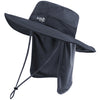 UPF 50+ Sun Protection Bucket Hat with Detachable Neck Flap
