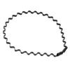 A black fashion metal hair band with a wavy texture.