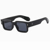 Black men's rivet anti-light sunglasses with thick frames and dark lenses