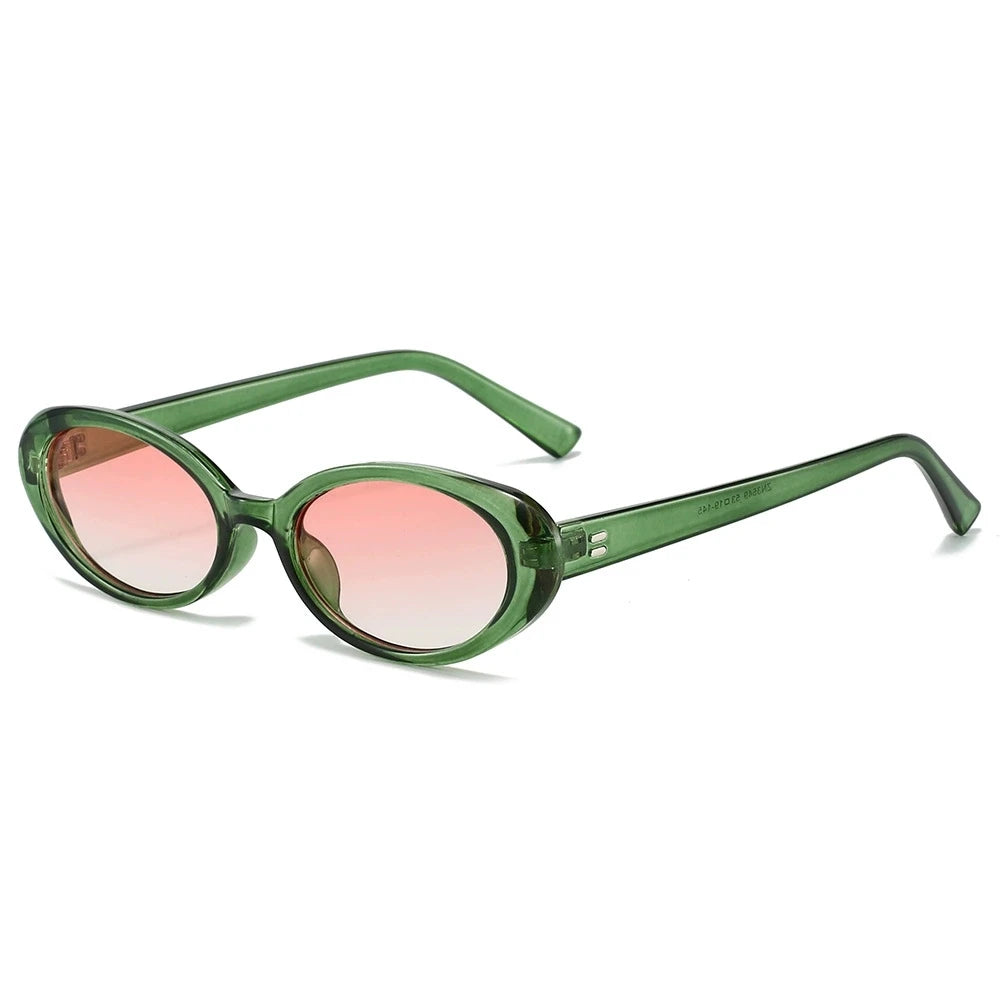Retro Oval Sunglasses with UV400 Protection