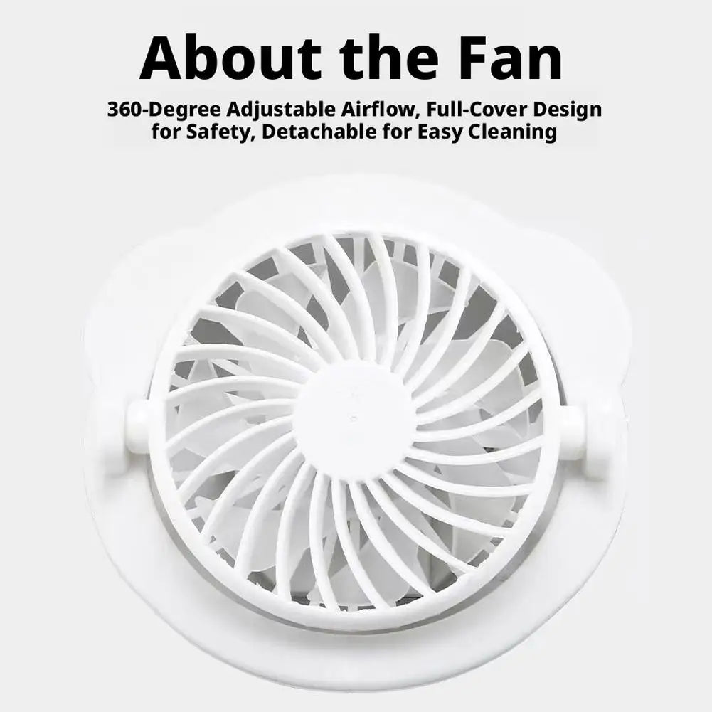 Solar & USB Powered Cooling Fan Hat