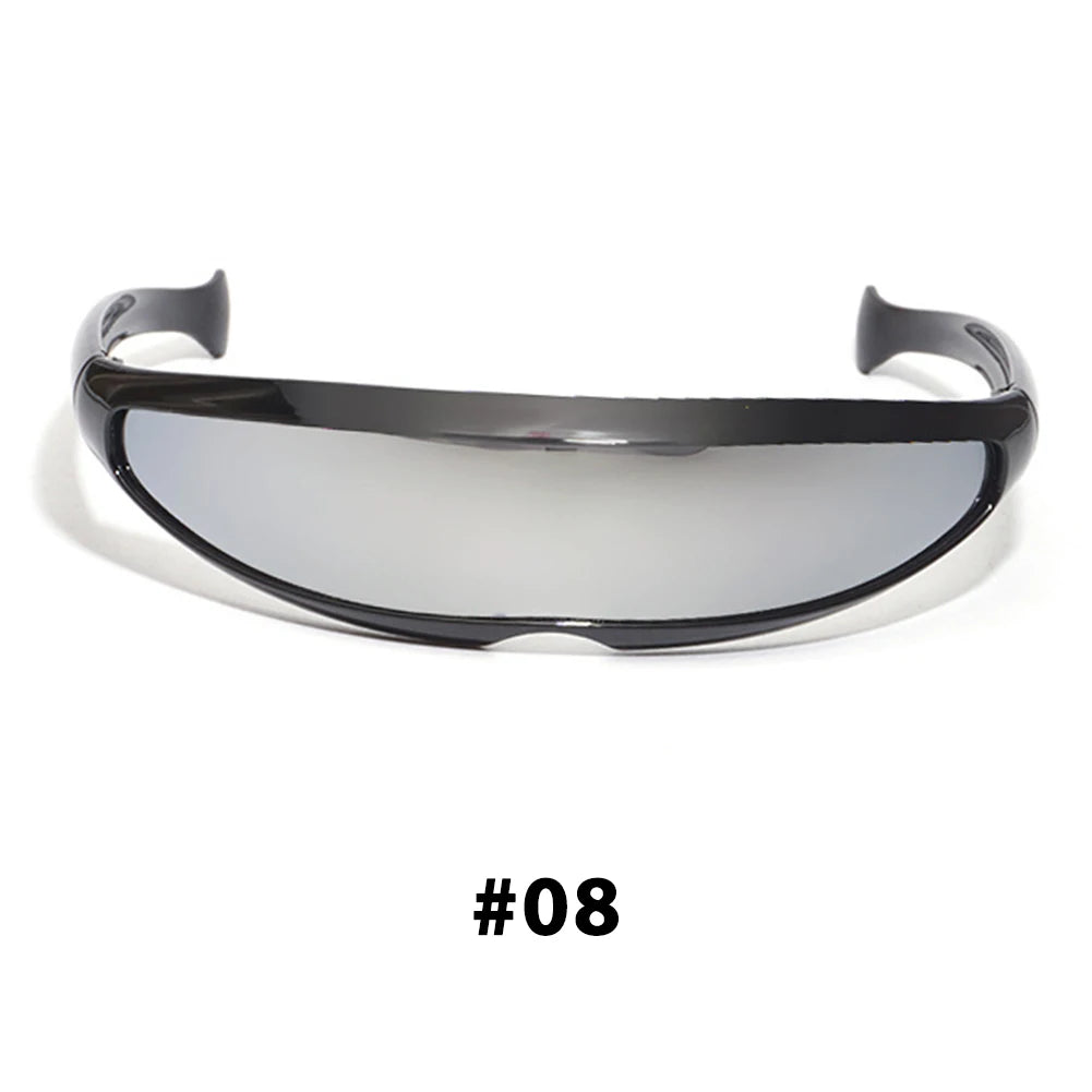 Futuristic Cyclops Visor Sunglasses with UV400 Protection