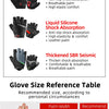 Image showing three types of gloves: Liquid Silicone Upgrade, Liquid Silicone Shock Absorption, and Thickened SBR Seismic. A 