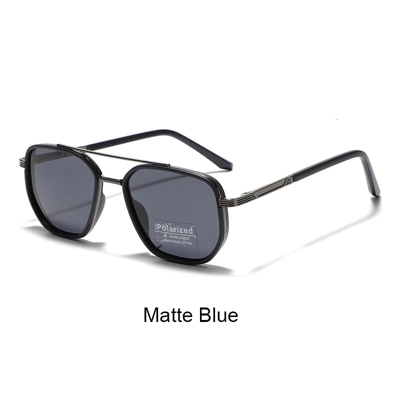 Classic Square-Frame Sunglasses with UV400 Protection