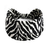 Black and white zebra print cotton stretch headband