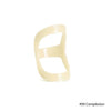 A beige ergonomic finger splint designed for joint support.