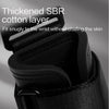 Close-up of a black wrist strap with a thickened SBR cotton layer, designed to fit snugly to the wrist.