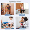 Cinta kinesiológica multicolor usada en diversas actividades como correr, yoga y fisioterapia para recuperación muscular.