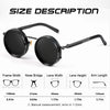 Lunettes de soleil noires polarisées avec fonction d'atténuation réglable sur fond blanc.