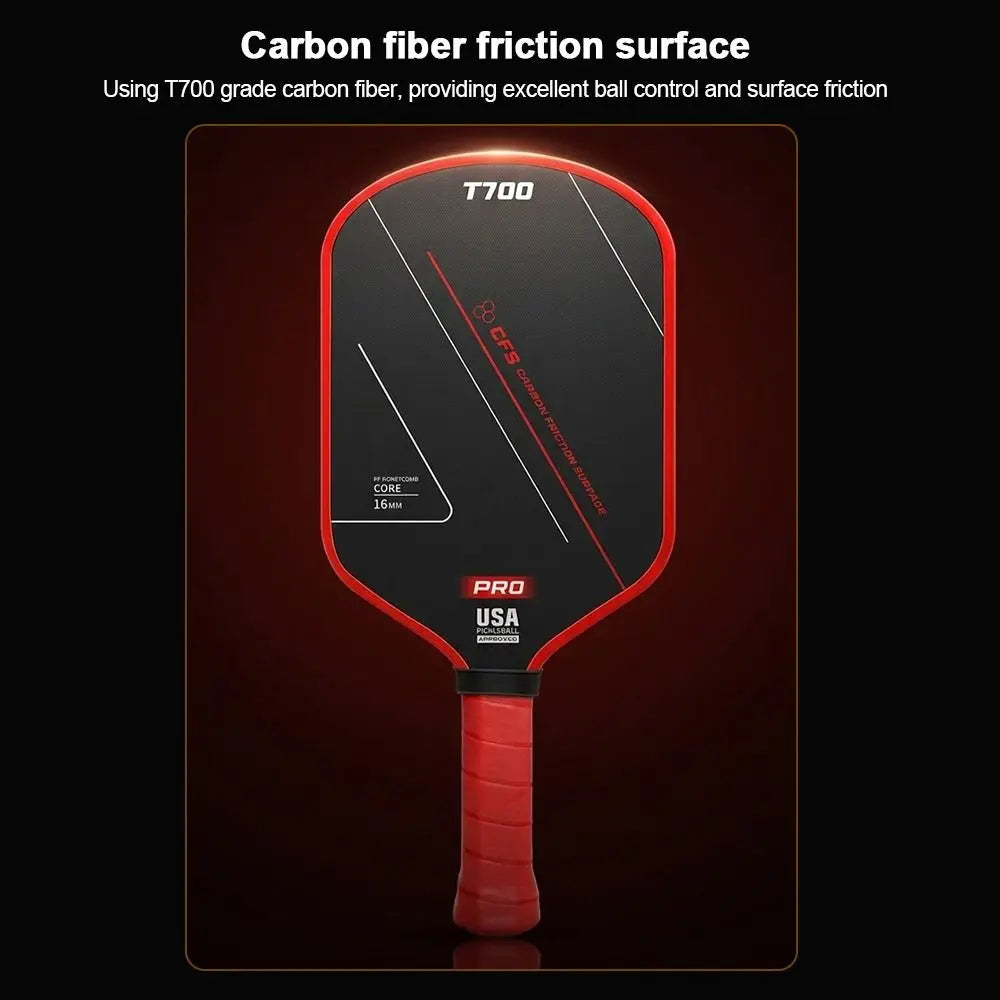 Carbon Fiber Pickleball Paddle with Textured Surface