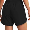 Black women's quick-dry sports running shorts shown on a model.