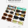 Retro Oval Sunglasses with UV400 Protection