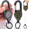 Retractable Heavy-Duty Keychain Reel with Carabiner Clip