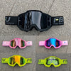 A collection of three pairs of sport-grade goggles in various colors, including black, pink, and yellow, featuring the FB Fre