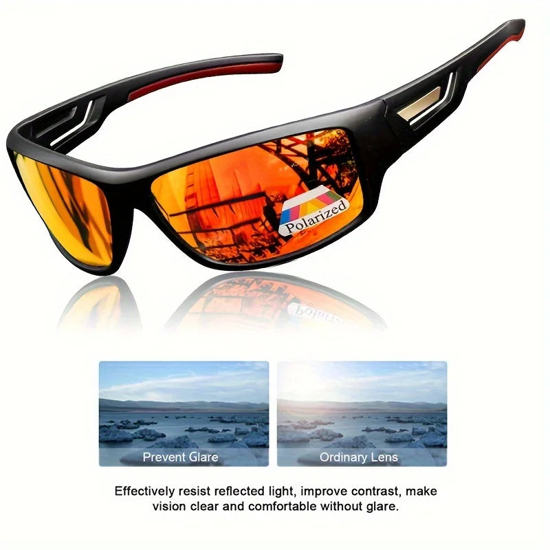 Polarized Sports Sunglasses with Camouflage Frame