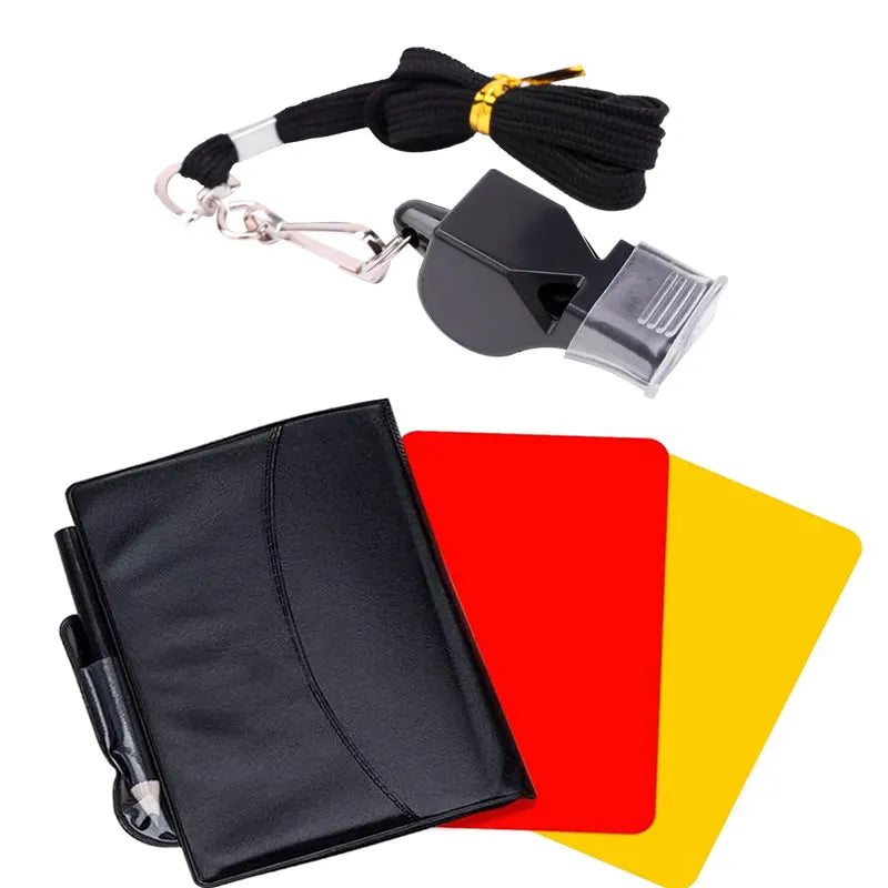 Complete Referee Kit with Whistle, Cards, and Notebook
