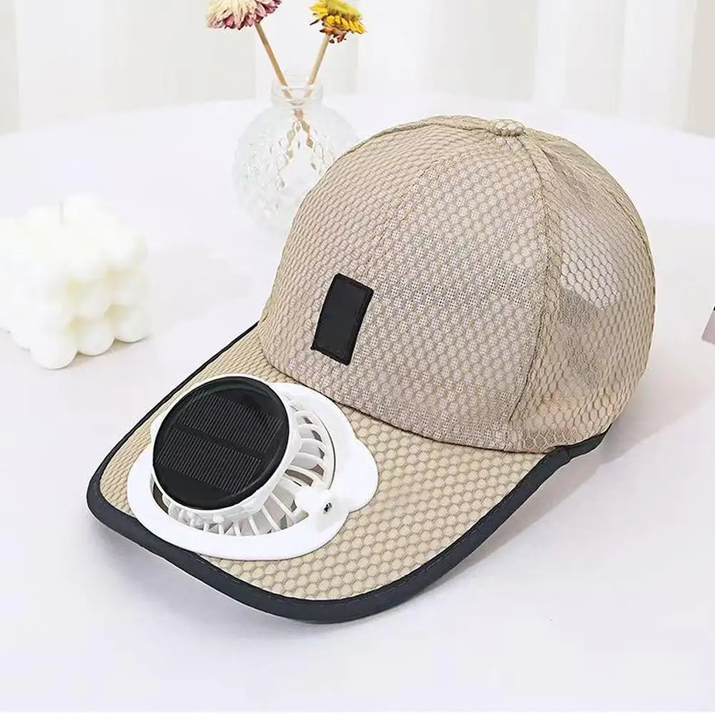 Solar & USB Powered Cooling Fan Hat