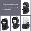 A black double-layer winter beanie shown in various styles and angles on a mannequin head.