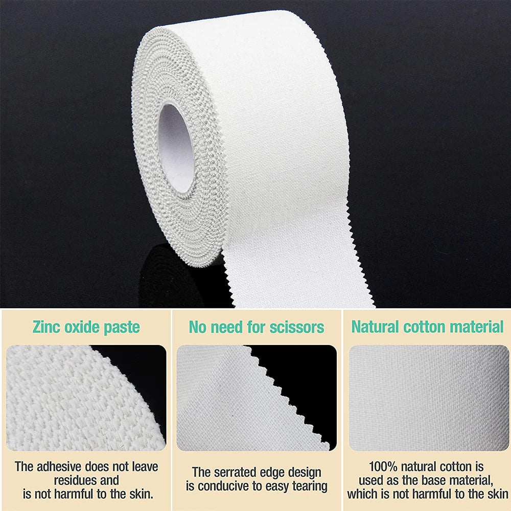 Roll of white natural cotton material used as a base for athletic support tape