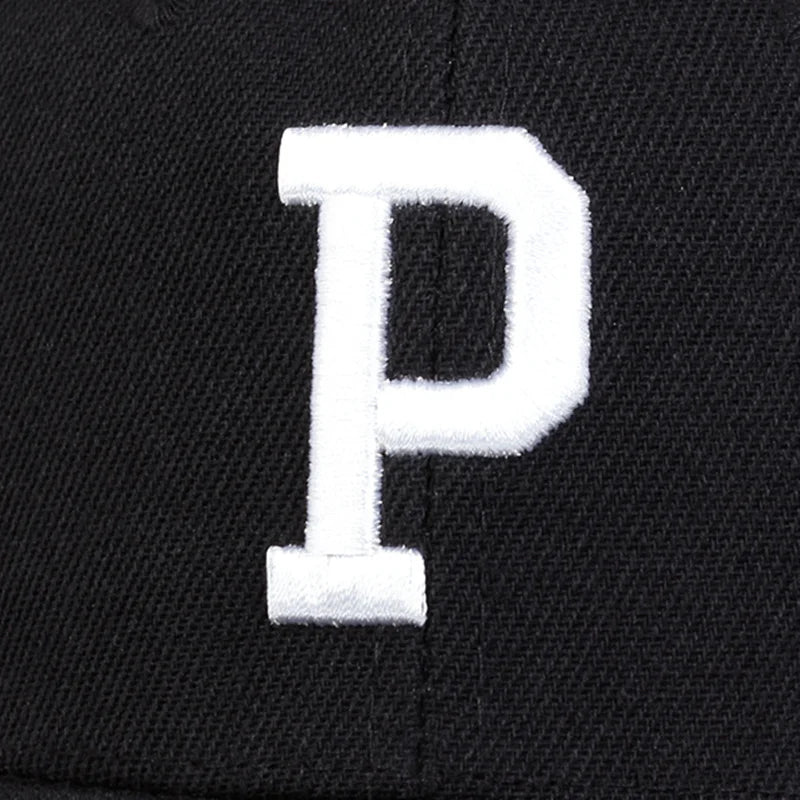 Embroidered Letter Baseball Cap - Unisex Cotton Adjustable Snapback