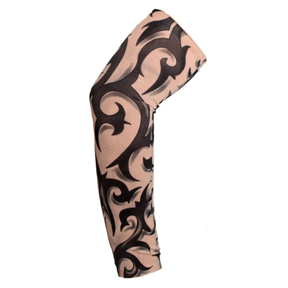 Cooling UV Protection Arm Sleeves with Tattoo Design
