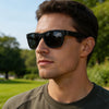 Polarized Retro Square Sunglasses with UV400 Protection