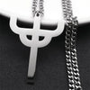 Gothic Stainless Steel Cross Pendant Necklace