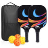 2-Piece Fiberglass Pickleball Paddle Set with 4 Balls for Beginners