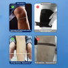 Image showing a knee brace strap used for patella stabilization, demonstrating its features and comparison with ordinary prod