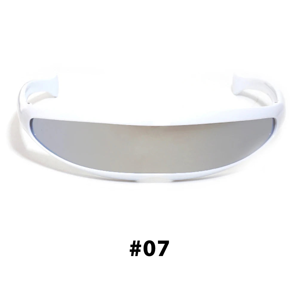 Futuristic Cyclops Visor Sunglasses with UV400 Protection