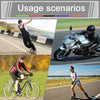 A collage showing usage scenarios for motorcycle riding gloves, including a person riding a motorcycle and a person cycling o