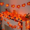 Maple Leaf LED String Lights – Battery Operated Waterproof Decor